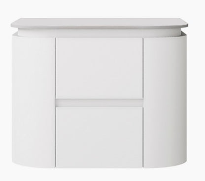 600mm Devito Wall Hung PVC Cabinet - Matt White - Cabinet Only