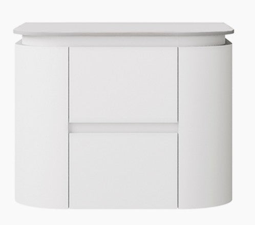600mm Devito Wall Hung PVC Cabinet - Matt White - Cabinet Only
