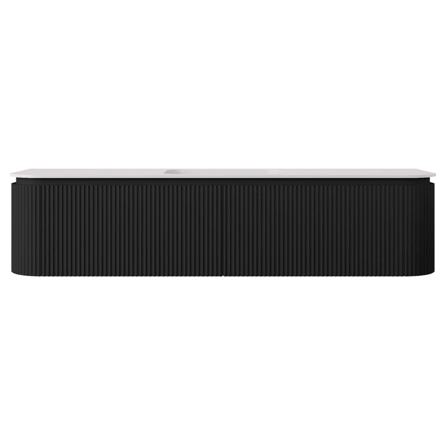 1800mm Estella Modern Wall
  Hung Vanity PVC Cabinet - Matte Black - LK-ME1800W-MB