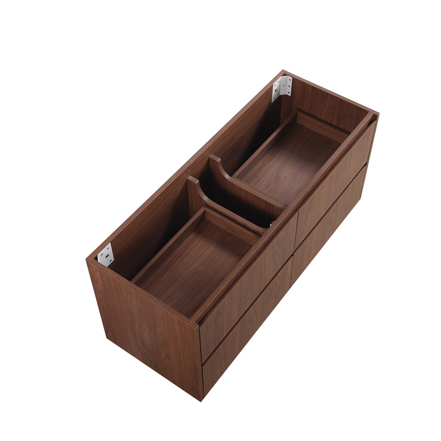 1200mm Gladstone Wall Hung Plywood Single Bowl Cabinet - Mocha Oak Woodmatt - Cabinet Only
