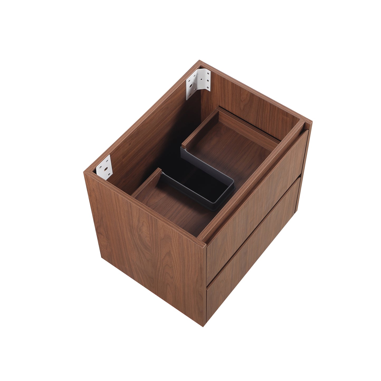 600mm Gladstone Wall Hung Plywood Cabinet - Mocha Oak Woodmatt - Cabinet Only