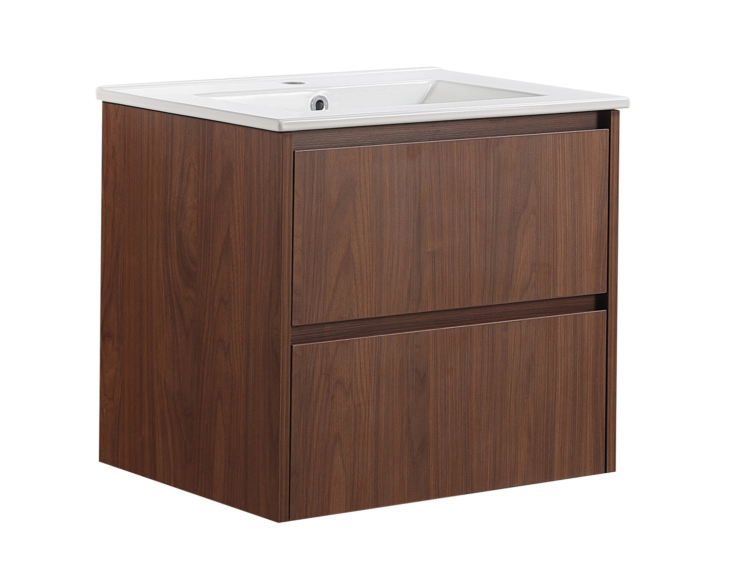 600mm Gladstone Wall Hung Plywood Cabinet - Mocha Oak Woodmatt - Cabinet Only