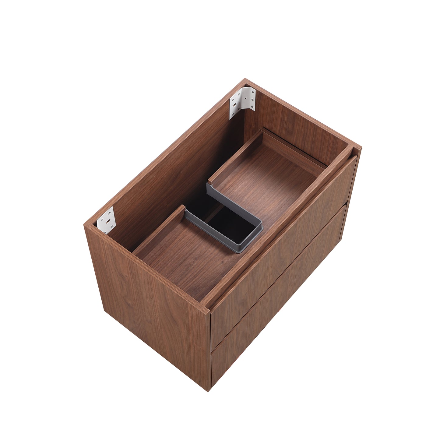 750mm Gladstone Wall Hung Plywood Cabinet - Mocha Oak Woodmatt - Cabinet Only