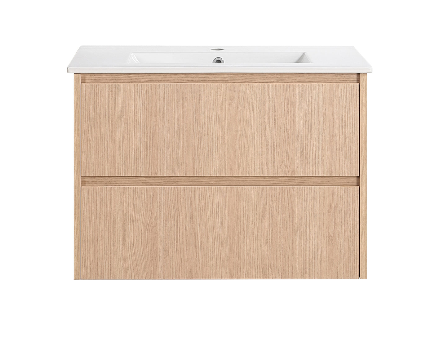 750mm Gladstone Wall Hung Plywood Cabinet - Sandy Oak Woodmatt - Cabinet Only