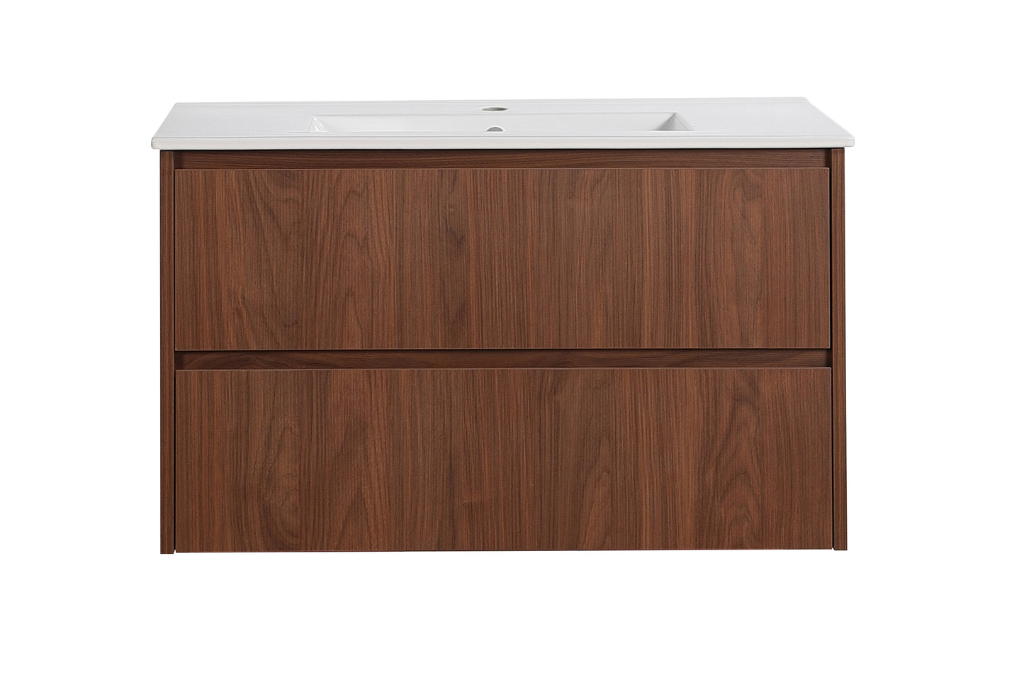 900mm Gladstone Wall Hung Plywood Cabinet - Mocha Oak Woodmatt - Cabinet Only