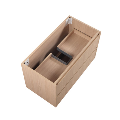900mm Gladstone Wall Hung Plywood Cabinet - Sandy Oak Woodmatt - Cabinet Only
