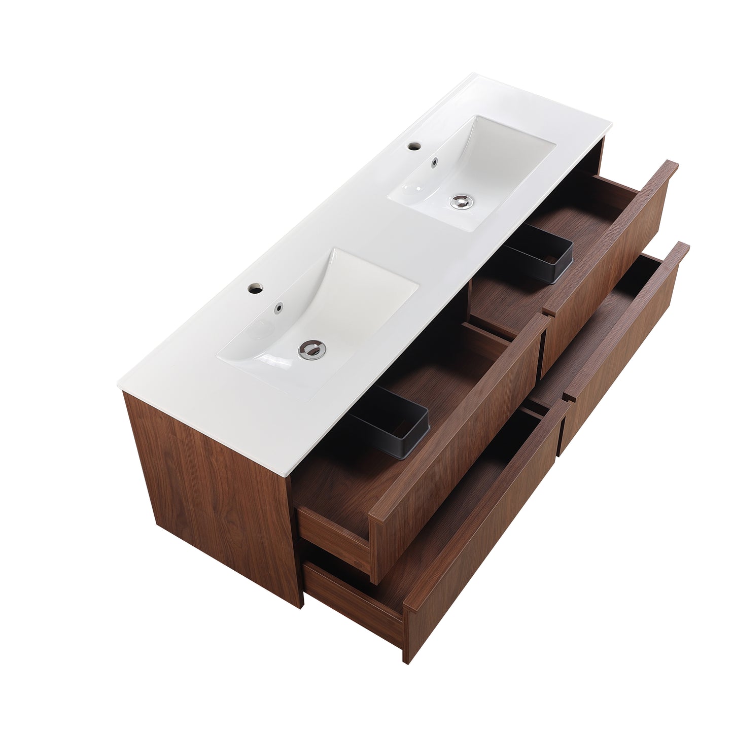 1500mm Ridgewood Wall Hung PVC Cabinet - Mocha White - Cabinet Only