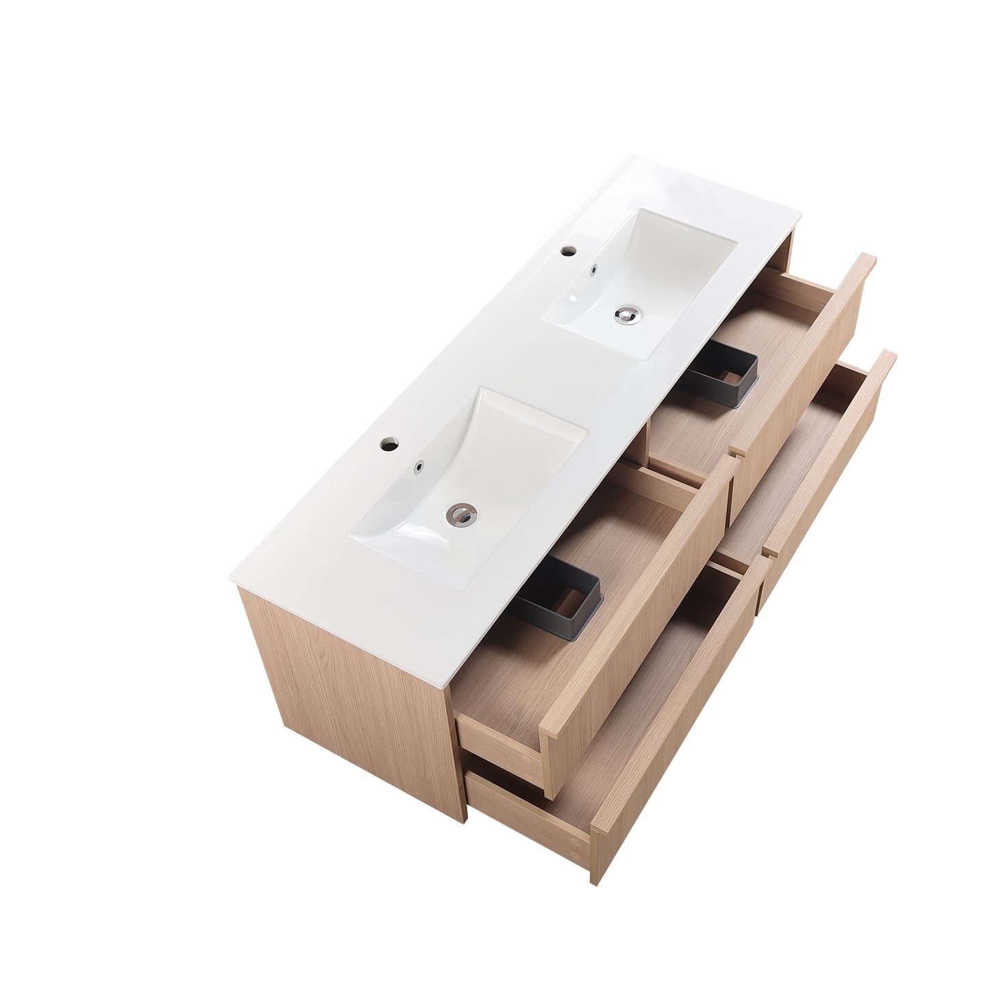 1500mm Ridgewood Wall Hung Plywood Cabinet - Sandy Oak Woodmatt - Cabinet Only