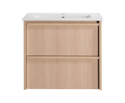 600mm Ridgewood Wall Hung Plywood Cabinet - Sandy Oak Woodmatt - Cabinet Only