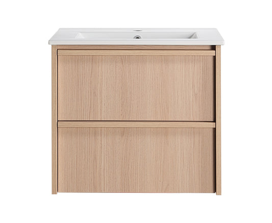 600mm Ridgewood Wall Hung Plywood Cabinet - Sandy Oak Woodmatt - Cabinet Only