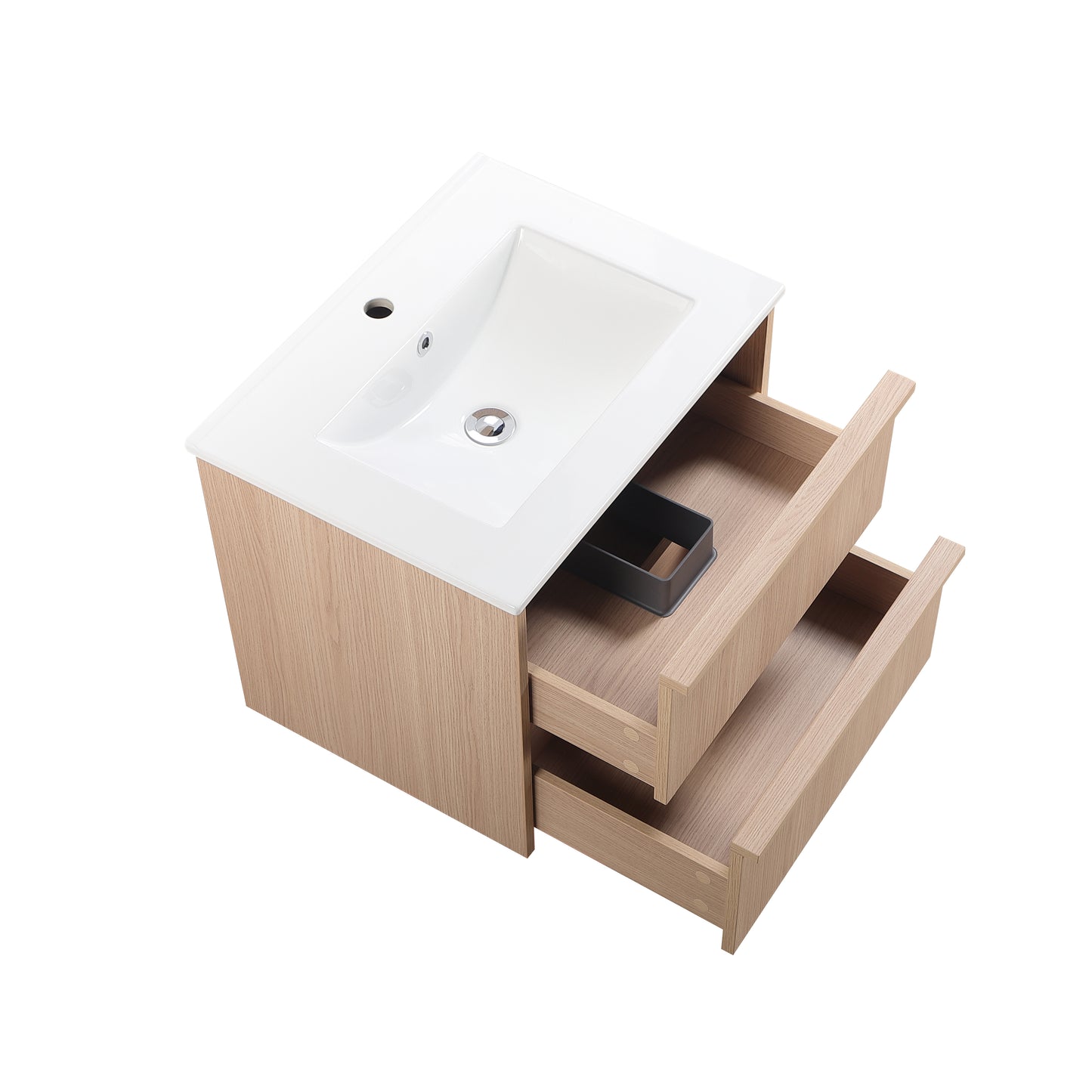 600mm Ridgewood Wall Hung Plywood Cabinet - Sandy Oak Woodmatt - Cabinet Only