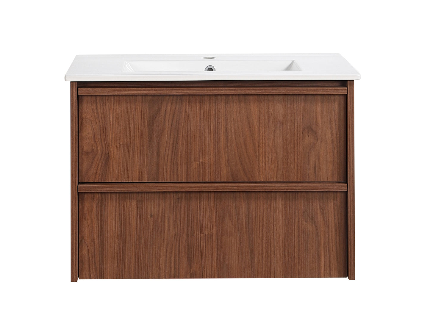 750mm Ridgewood Wall Hung Plywood Cabinet - Mocha Oak Woodmatt - Cabinet Only