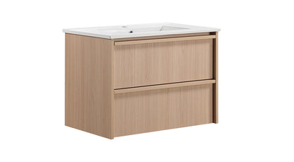 750mm Ridgewood Wall Hung Plywood Cabinet - Sandy Oak Woodmatt - Cabinet Only