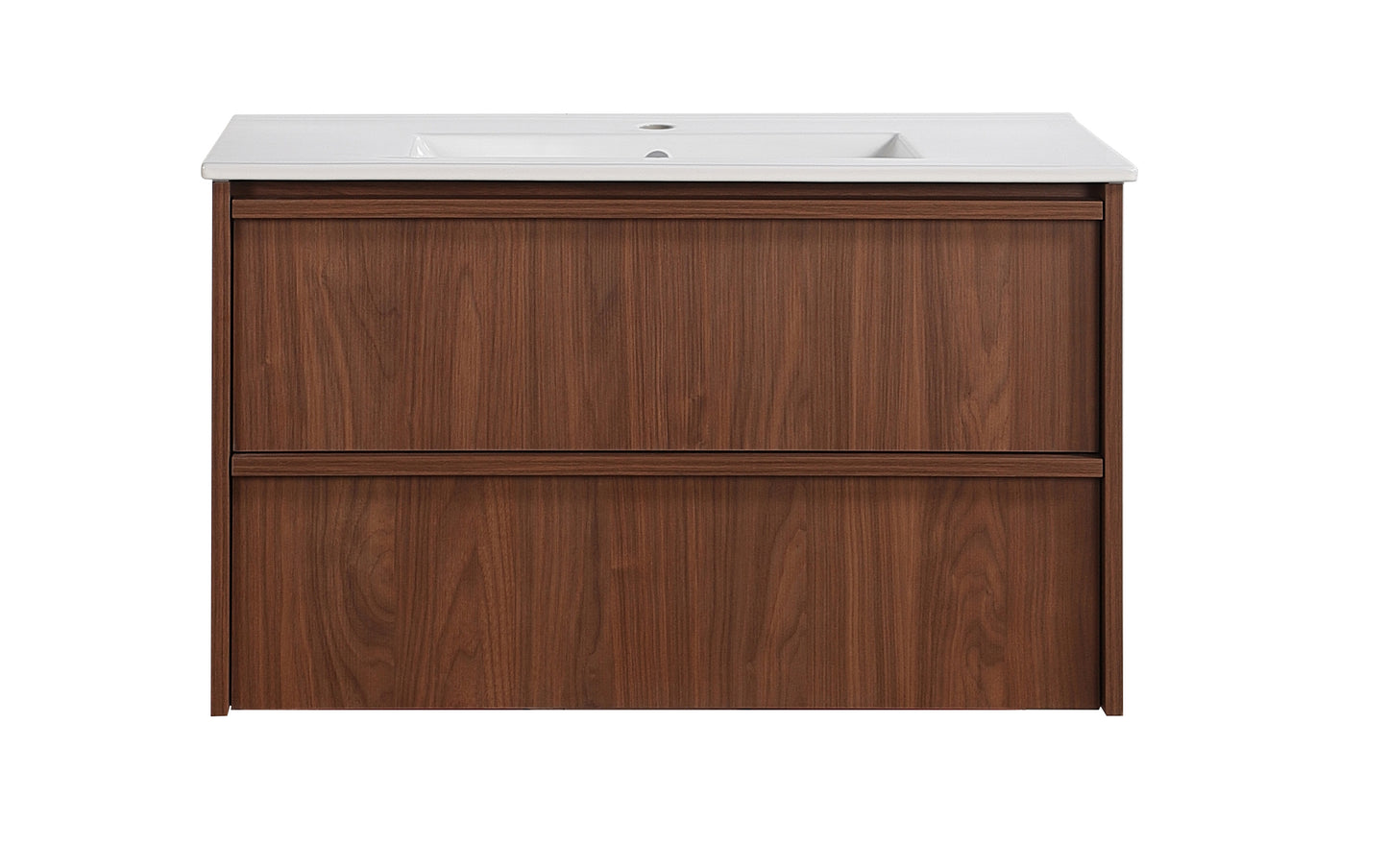 900mm Ridgewood Wall Hung Plywood Cabinet - Mocha Oak Woodmatt - Cabinet Only
