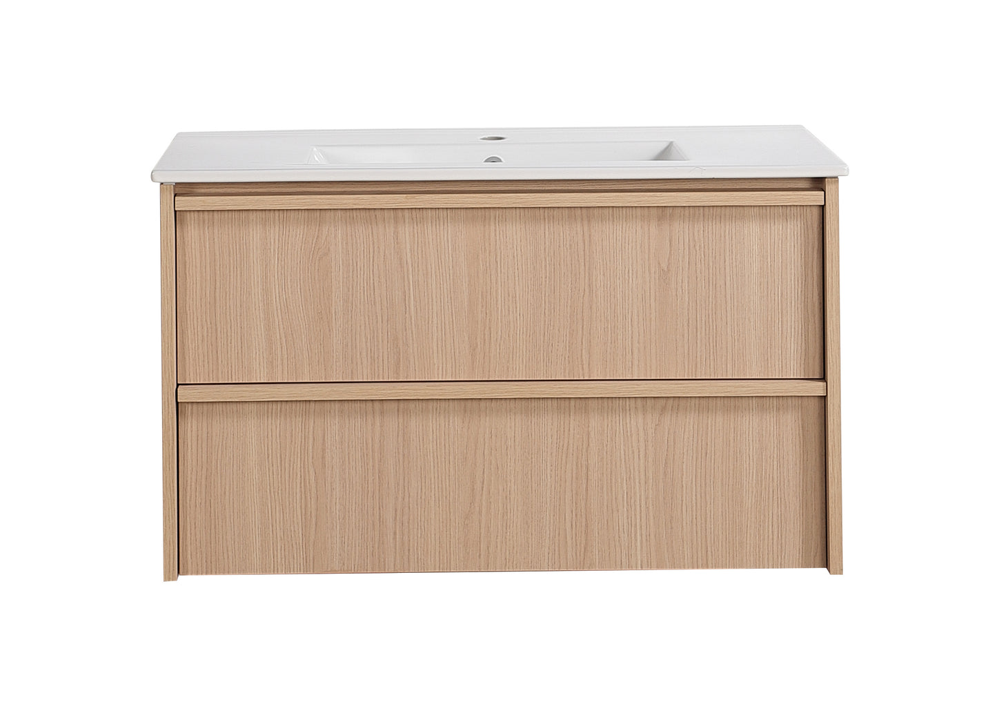 900mm Ridgewood Wall Hung Plywood Cabinet - Sandy Oak Woodmatt - Cabinet Only