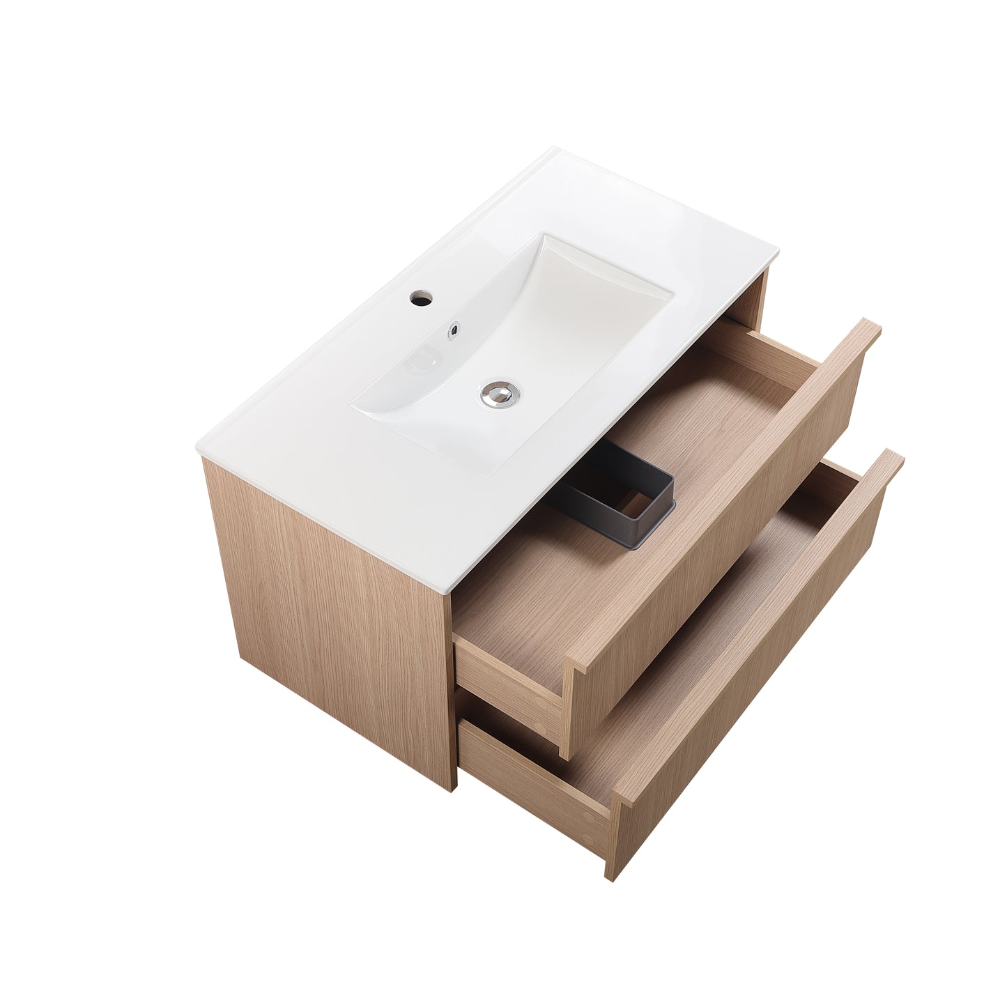 900mm Ridgewood Wall Hung Plywood Cabinet - Sandy Oak Woodmatt - Cabinet Only
