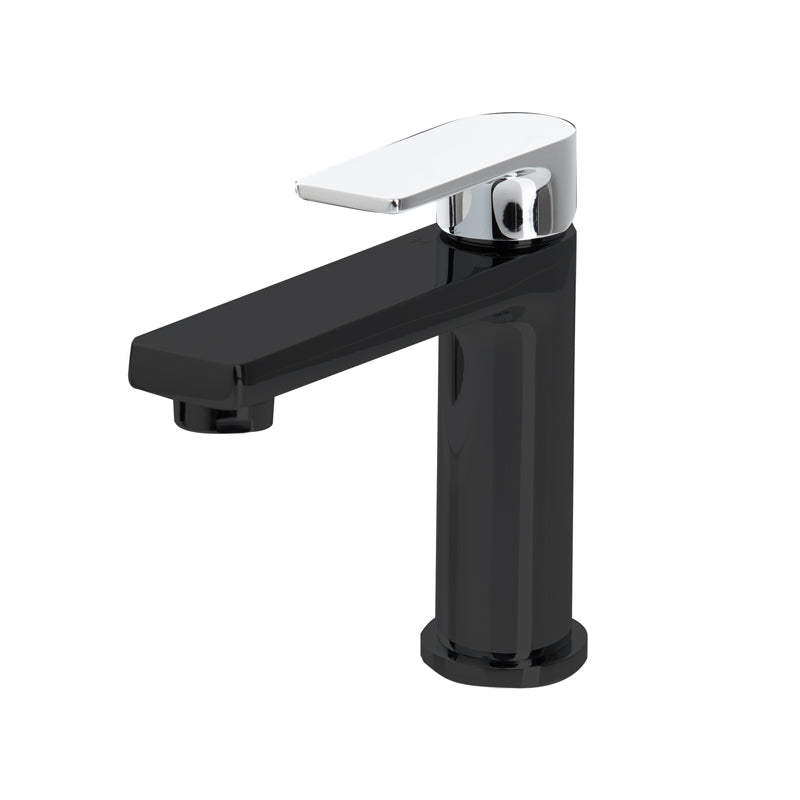 The GABE Leva Basin Mixer - Matte Black with Chrome handle