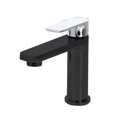 The GABE Leva Basin Mixer - Matte Black with Chrome handle