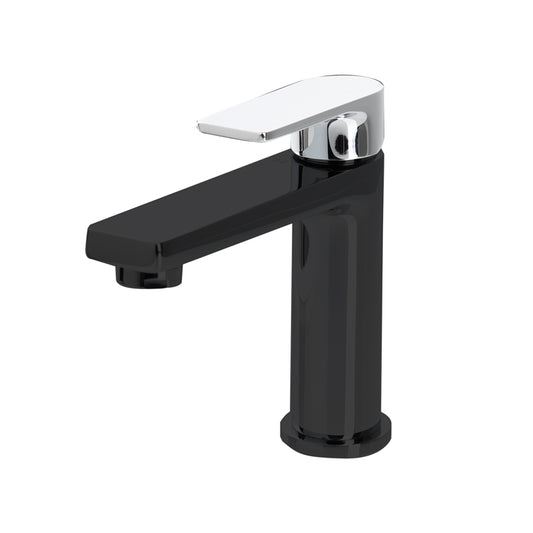 The GABE Leva Basin Mixer - Matte Black with Chrome handle