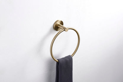 Lux S2 Towel Ring - Brushed Brass