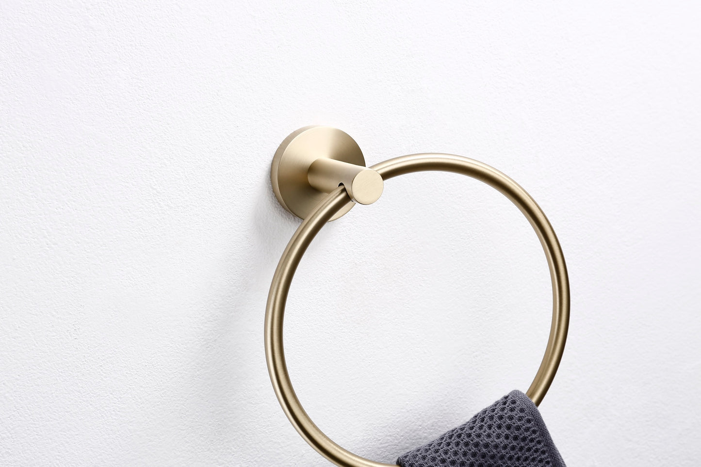 Lux S2 Towel Ring - Brushed Brass