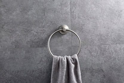 Lux S2 Towel Ring - Brushed Nickel