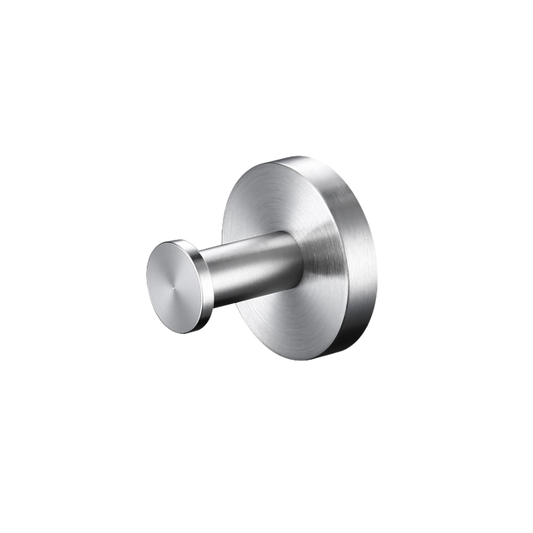 Lux S2 Single Robe Hook - Brushed Nickel