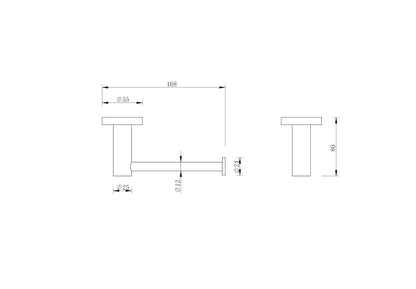 Lux S2 Toilet Roll Holder - Chrome