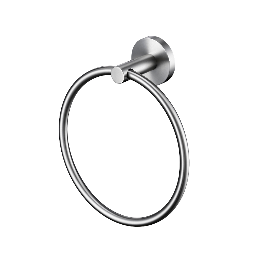 Lux S2 Towel Ring - Brushed Nickel