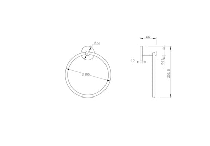 Lux S2 Towel Ring - Chrome