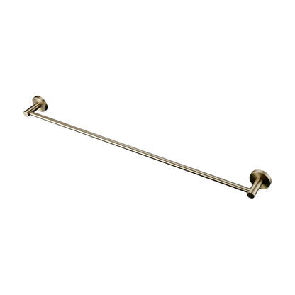 Lux S2 800mm Single Towel Rail - Brushed Brass