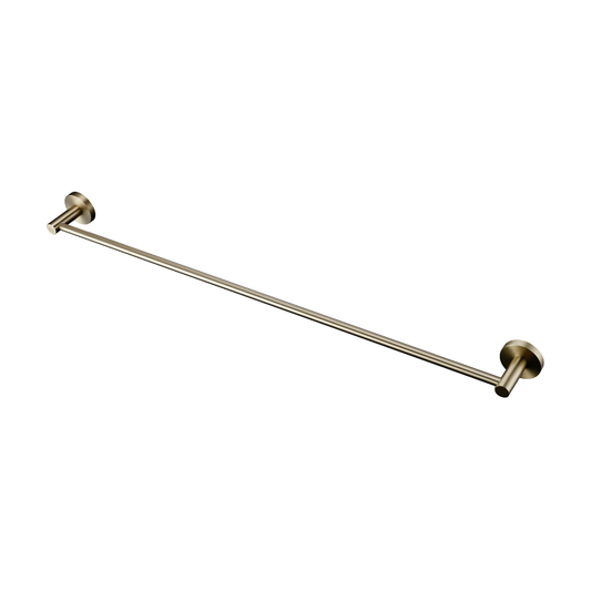 Lux S2 800mm Single Towel Rail - Brushed Brass
