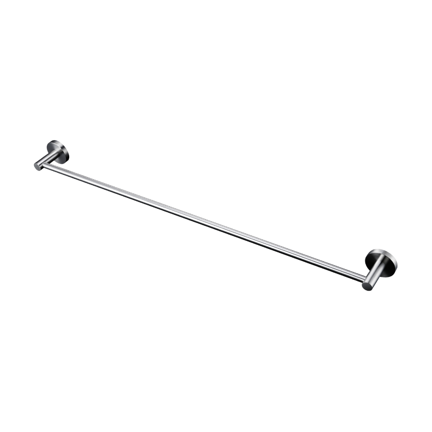 Lux S2 800mm Single Towel Rail - Brushed Nickel