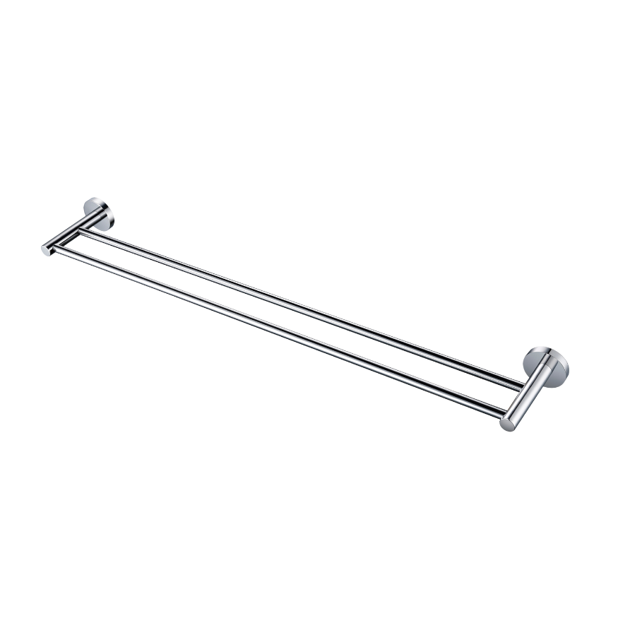 Lux S2 800mm Double Towel Rail - Chrome