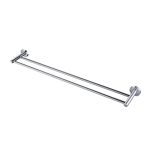 Lux S2 800mm Double Towel Rail - Chrome