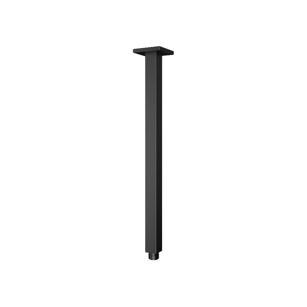 450mm Square Ceiling Shower Arm with flange - Matte Black