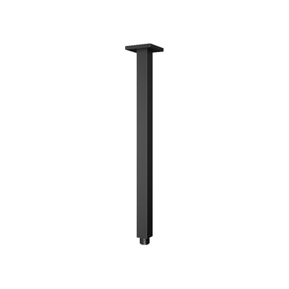 450mm Square Ceiling Shower Arm with flange - Matte Black