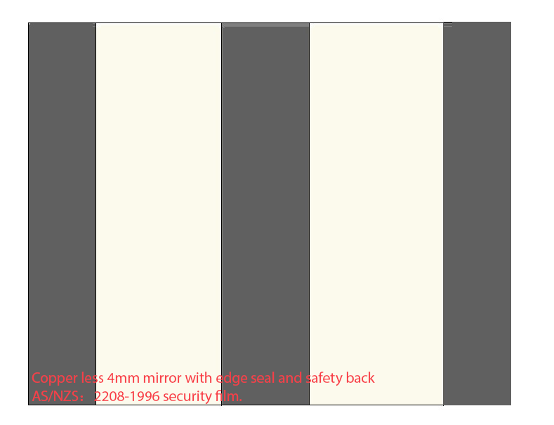 450mmx600mm - Plain Pencil Edge Framless Mirror