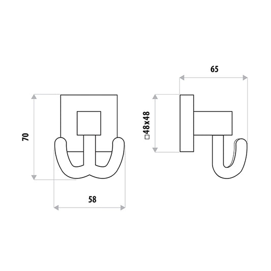 Lauren Project Robe Hook - Chrome