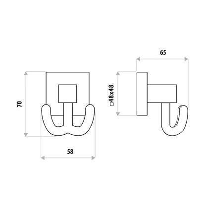 Lauren Project Robe Hook - Matte Black