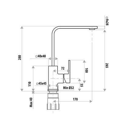 Lauren Project Sink Mixer - Chrome