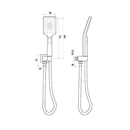 Liberty hand Shower With Wall Bracket - Chrome