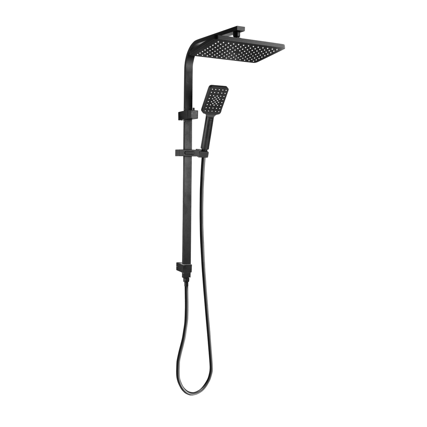 Liberty Twin Shower with Rail - Matte Black