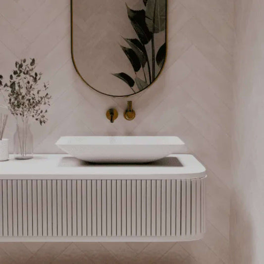 595mm Pietra Bianca - Lidia Above Counter Basins