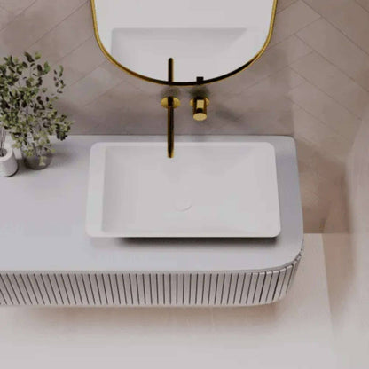 595mm Pietra Bianca - Lidia Above Counter Basins