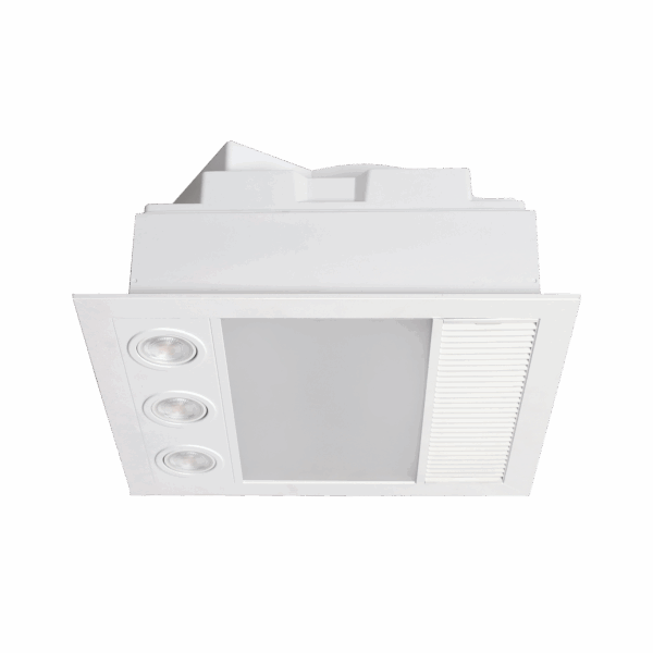 Linux Mini DC – 3 in 1 Bathroom Heater and Exhaust Fan with Tricolour LED Light