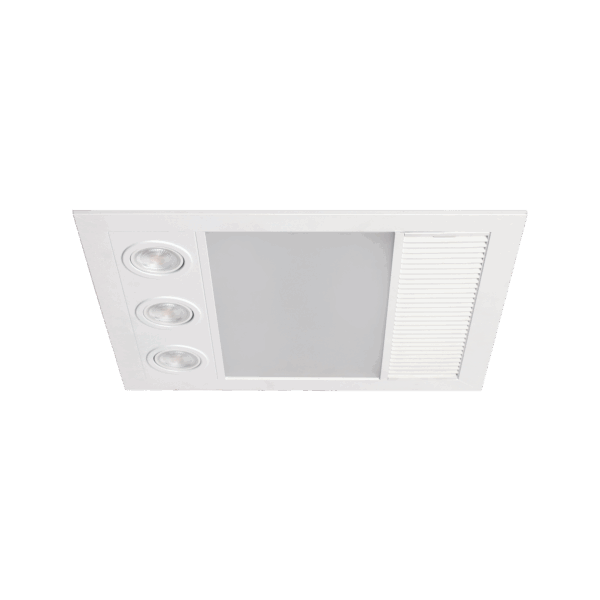 Linux Mini DC – 3 in 1 Bathroom Heater and Exhaust Fan with Tricolour LED Light