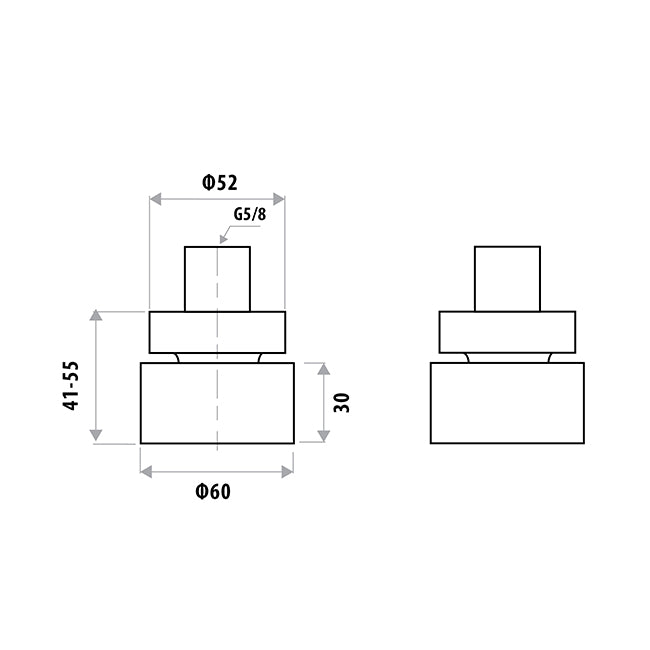 Loui Wall Top Assembly - Brushed Stainless