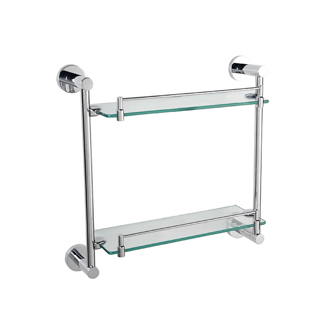 Loui Double Glass Shelf  - Matte Black