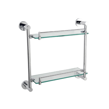 Loui Double Glass Shelf  - Matte Black